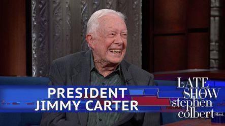 Вечернее шоу со Стивеном Колбером — s2018e53 — Bryan Cranston, Jimmy Carter