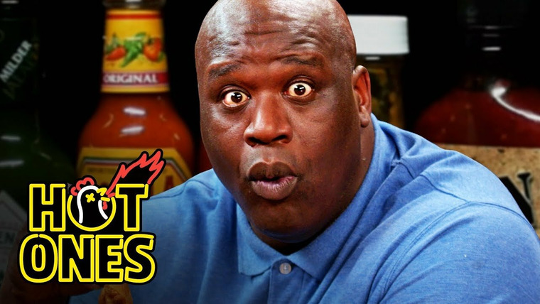 Горячие — s08e08 — Shaq Tries to Not Make a Face While Eating Spicy Wings