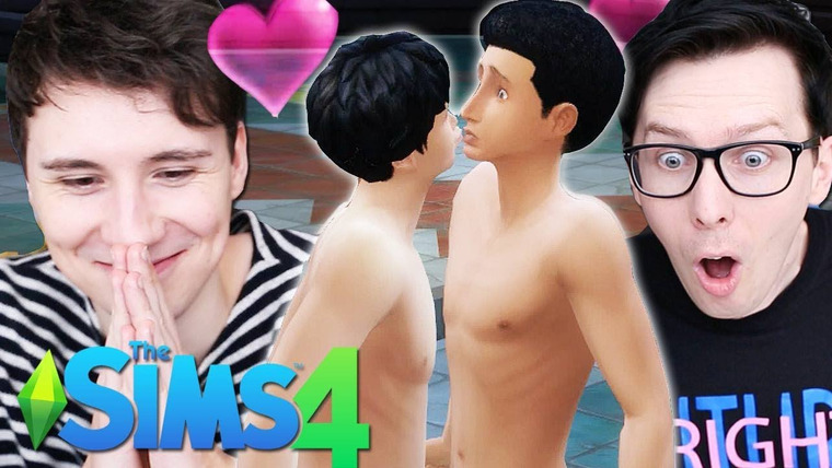 Dan and Phil — s05e15 — DAB AND EVAN’S FIRST KISS - Dan and Phil Play: Sims 4 #52