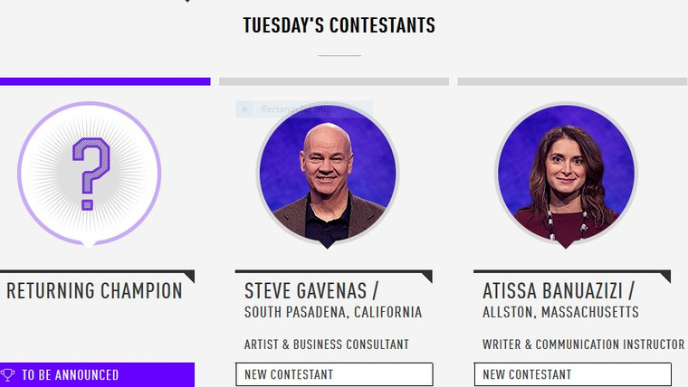 Jeopardy! — s2017e72 — Kate O'Connor Vs. Lisa Beth Davis Vs. Jordan Garroway, show # 7592.