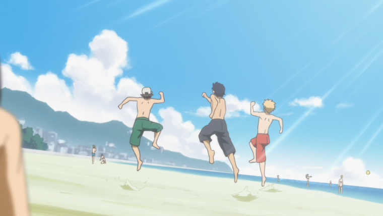 Daily Lives of High School Boys — s01e03 — Summer Plans / The Beach House / Hot Spring Balls / The Radio DJ / Summer Memories / The Train to School / Uniform and Boyfriend