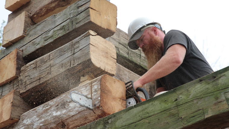 Barnwood Builders — s04e09 — Barn Beam Log Cabin Experiment