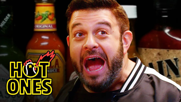 Hot Ones — s04e05 — Adam Richman Fanboys Out While Eating Spicy Wings