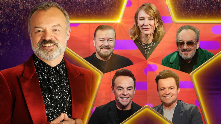 Шоу Грэма Нортона — s29e14 — Ricky Gervais, Cate Blanchett, Ant and Dec, Elvis Costello
