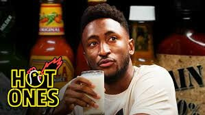 Hot Ones — s21 special-1 — Marques Brownlee Short Circuits While Eating Spicy Wings