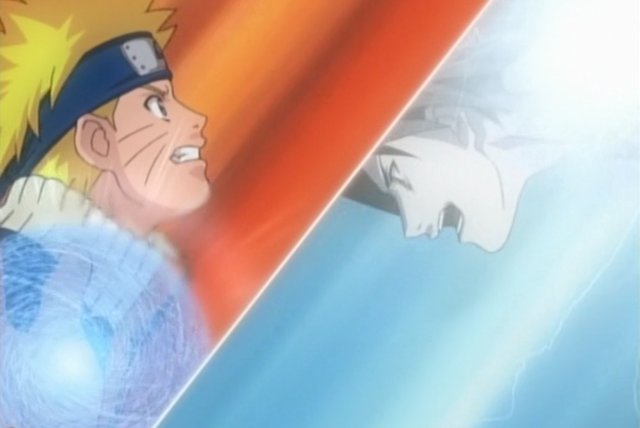 Naruto — s03e24 — The fight I've always wanted! They clash, Sasuke vs. Naruto!
