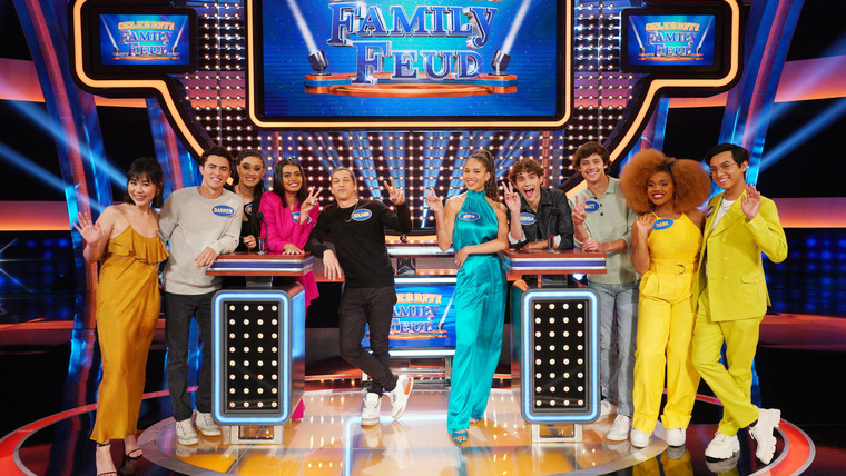 Celebrity Family Feud — s08e03 — High School Musical: The Musical: The Series vs. Never Have I Ever and Ron Funches vs. Meagan Good