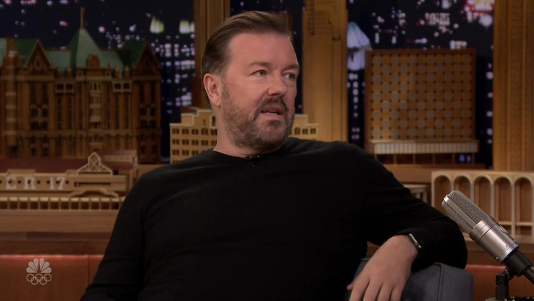 Ночное шоу с Джимми Фэллоном — s2017e163 — Ricky Gervais, Lin-Manuel Miranda, Sabrina Carpenter