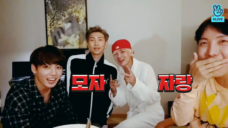 BTS on V App — s04 special-0 — [BTS] 홉온더호텔🥩🍝알고보니 탄이들 집합소로 알려져. (J-HOPE on the hotel with 3 of BTS members)