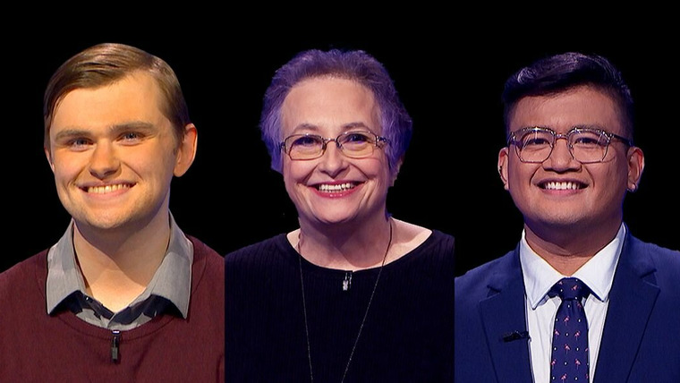 Jeopardy! — s2022e103 — Jake DeArruda Vs. Patti Palmer Vs. Aaron Bola, Show # 8733.