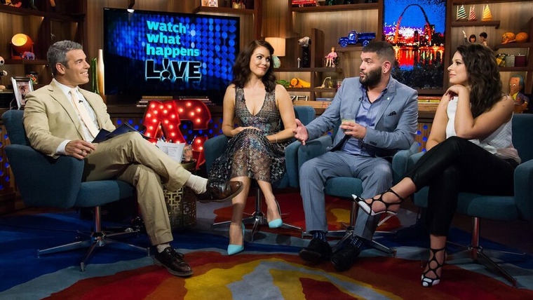 Watch What Happens Live — s12e85 — Katie Lowes, Bellamy Young & Guillermo Diaz