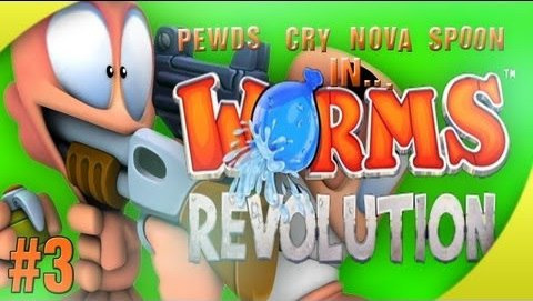 PewDiePie — s04e113 — Nova / Sp00n / Cry / Pewds - Worms Revolution Part (3) Match (1)