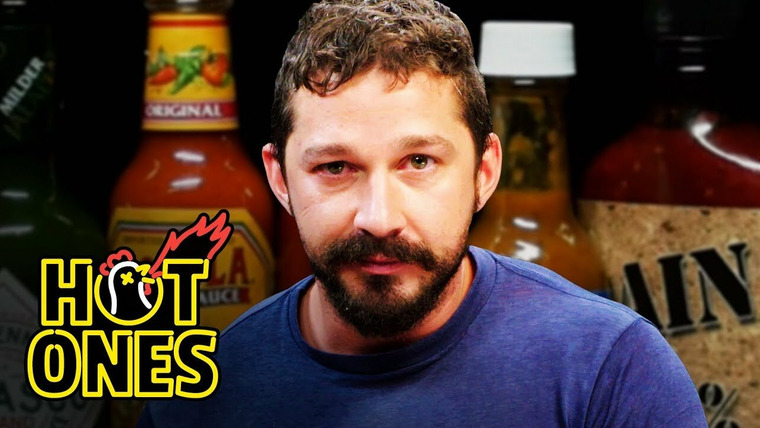 Hot Ones — s10e01 — Shia LaBeouf Sheds a Tear While Eating Spicy Wings