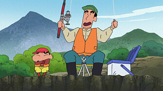 Crayon Shin-chan — s2014e27 — Daddy and Surf Fishing / Where did the Manuscript go!?