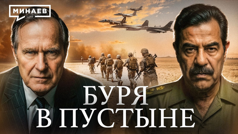 МИНАЕВ LIVE — s08e13 — Зачем США вторглись в Ирак в 1991 году? / Операция «Буря в пустыне» / Уроки истории / МИНАЕВ
