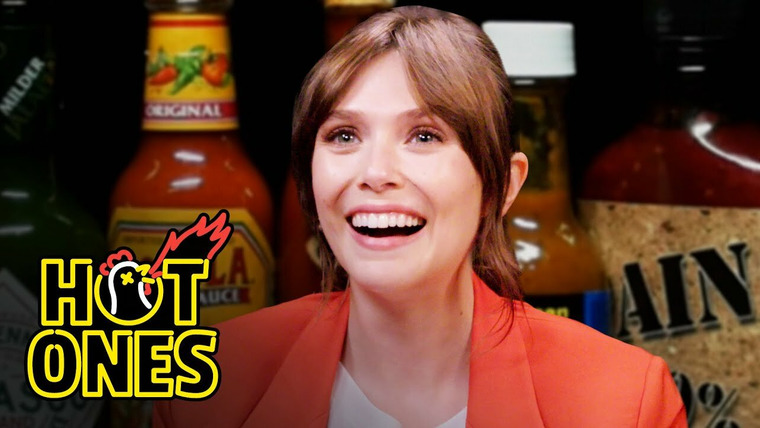Hot Ones — s15e04 — Elizabeth Olsen Feels Brave While Eating Spicy Wings