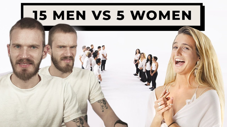 PewDiePie — s11e40 — 15 Men vs 5 Women is Cringe — Jubilee React #4