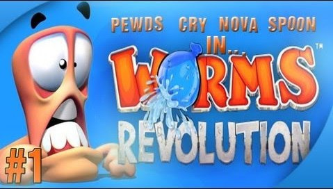 PewDiePie — s04e104 — Nova / Sp00n / Cry / Pewds - Worms Revolution Part (1) Match (1)