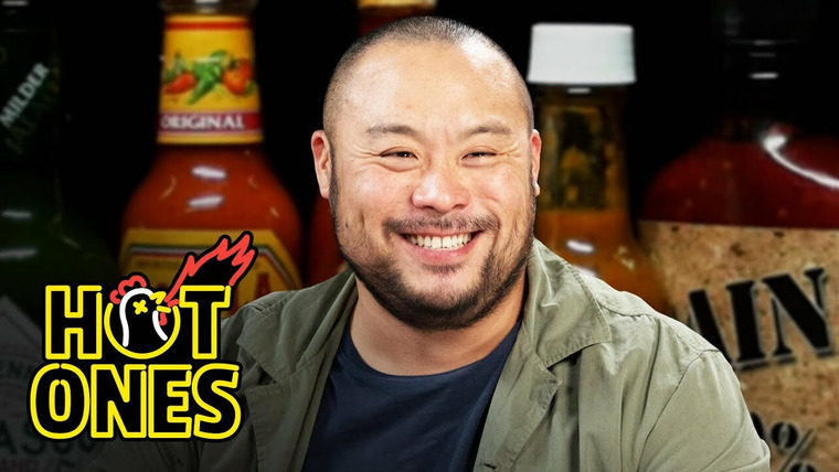 Hot Ones — s16e09 — David Chang Sweats Like Crazy While Eating Spicy Wings