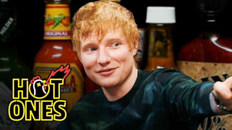 Горячие — s15e07 — Ed Sheeran Tries to Avoid Failure While Eating Spicy Wings