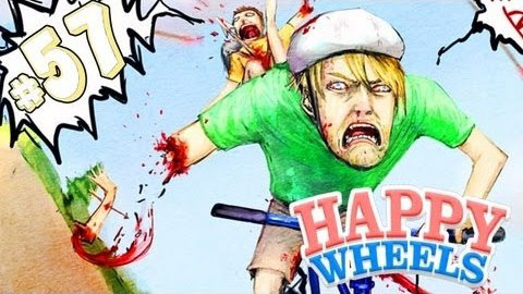 PewDiePie — s03e360 — STABBING BARRELS WITH STEPHANO! :D - Happy Wheels - Part 57