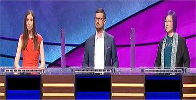 Jeopardy! — s2018e165 — James Holzhauer Vs. Tyler Lee Vs. Robin Falco, show # 7915.