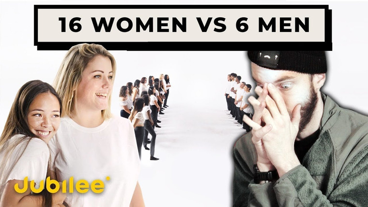PewDiePie — s11e54 — 16 Waman COMPETE for 6 Guys (insane reaction) — Jubilee React #5