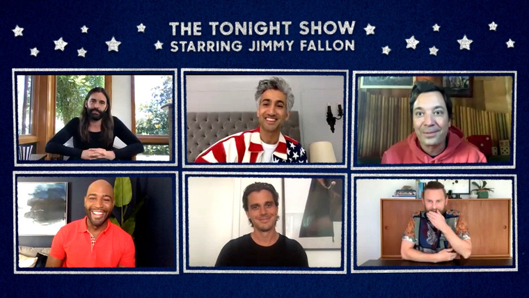 The Tonight Show Starring Jimmy Fallon — s2020e100 — At Home Edition: Queer Eye's Fab Five, Christian Slater, Sia