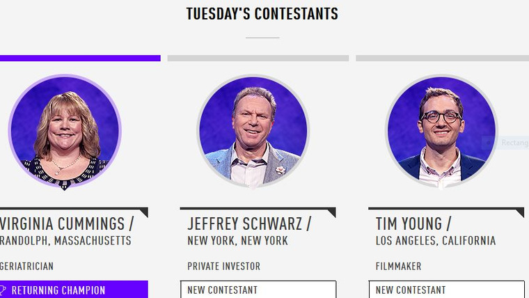 Jeopardy! — s2018e107 — Will Dawson Vs. Jade Ryan Vs. John Fowle, show # 7857.