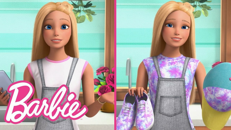 Barbie Vlogs — s01e117 — DIY Fashion Hacks ft. TIE DYE & SPARKLE PURSE CRAFTS