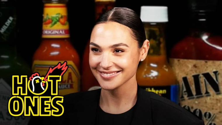 Hot Ones — s21e12 — Gal Gadot Does a Spit Take While Eating Spicy Wings