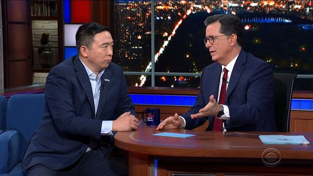 The Late Show with Stephen Colbert — s2020e08 — Andrew Yang, Abby McEnany