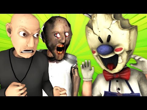 НОЙ  — s02e40 — Мороженщик vs Гренни и Грендпа (Ice Scream 2 | Granny 2 | Grandpa Рождество Хоррор 3D Анимация)
