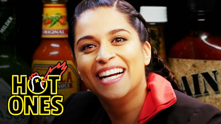 Горячие — s07e07 — Lilly Singh Fears for Her Life While Eating Spicy Wings