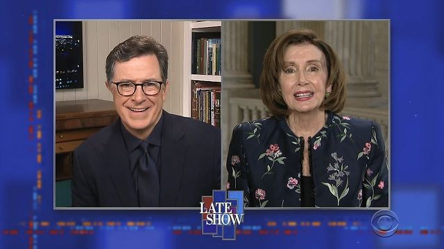 The Late Show with Stephen Colbert — s2020e44 — Stephen Colbert from home, with Alicia Keys, Nancy Pelosi