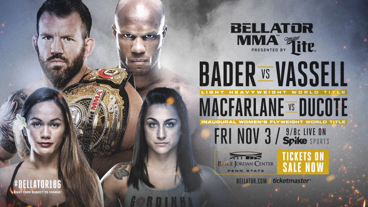 Bellator MMA Live — s14e18 — Bellator 186: Bader vs. Vassell
