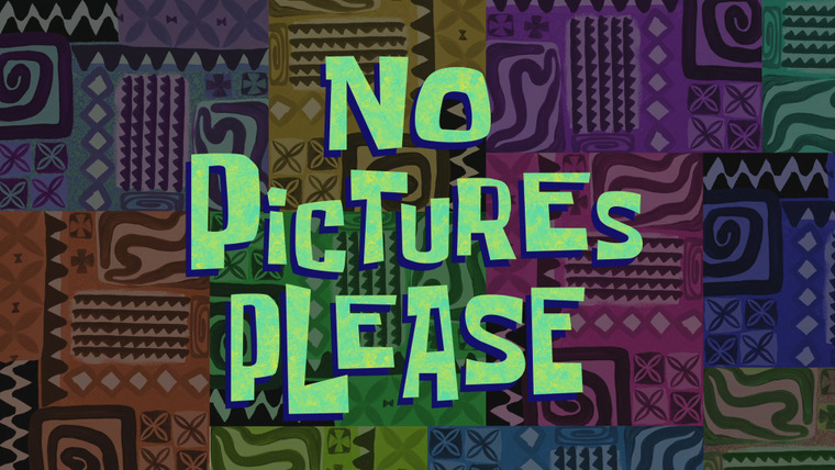 SpongeBob SquarePants — s11e10 — No Pictures Please
