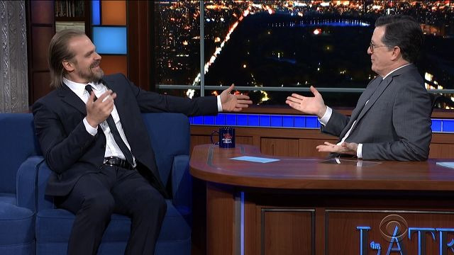 The Late Show with Stephen Colbert — s2019e168 — David Harbour, Karen Olivo, Aaron Tveit