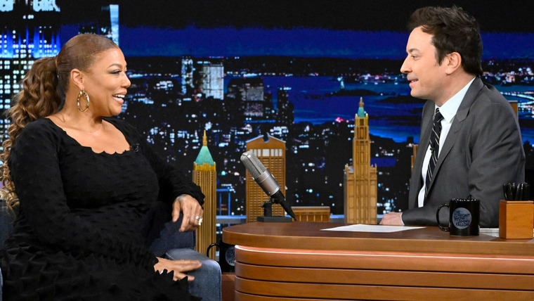 Ночное шоу с Джимми Фэллоном — s2024e28 — Queen Latifah, Margaret Qualley, Brittany Howard