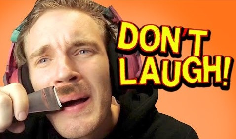 PewDiePie — s08e02 — TRY NOT TO LAUGH! #07 **moustache edition**
