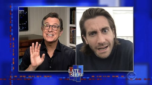 Вечернее шоу со Стивеном Колбером — s2020e58 — Stephen Colbert from home, with Jake Gyllenhaal, M. Ward