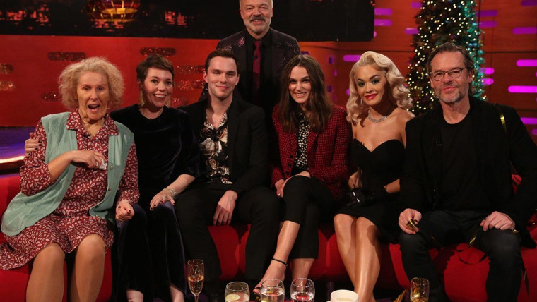 Шоу Грэма Нортона — s24 special-1 — New Year's Eve Show - Olivia Colman, Nicholas Hoult, Keira Knightley, Guy Pearce, Rita Ora