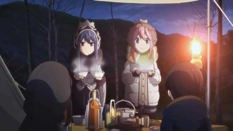 Yuru Camp△ — s01e07 — A Night on the Lake Shore and Campers