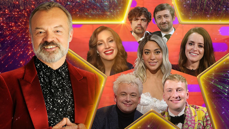 Шоу Грэма Нортона — s29 special-1 — New Year's Eve Show - Jessica Chastain, Claire Foy, Peter Dinklage, Michael Sheen, Cush Jumbo, Joe Lycett, The Divine Comedy