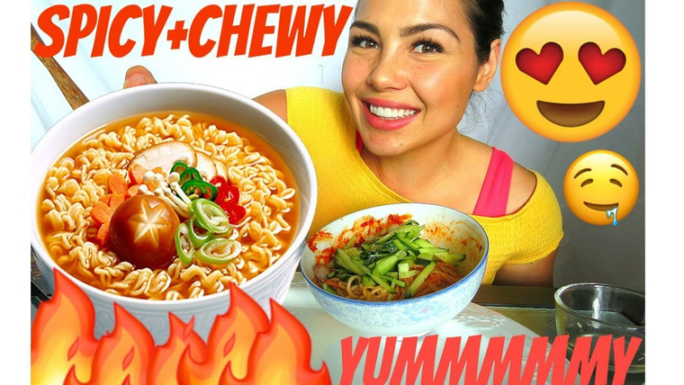 Veronica Wang — s04e33 — MUKBANG 먹방 KOREAN SPICY CHEWY NOODLES RECIPE 쫄면 SOCIAL EATING 40k GIVEAWAY — I have a confession!