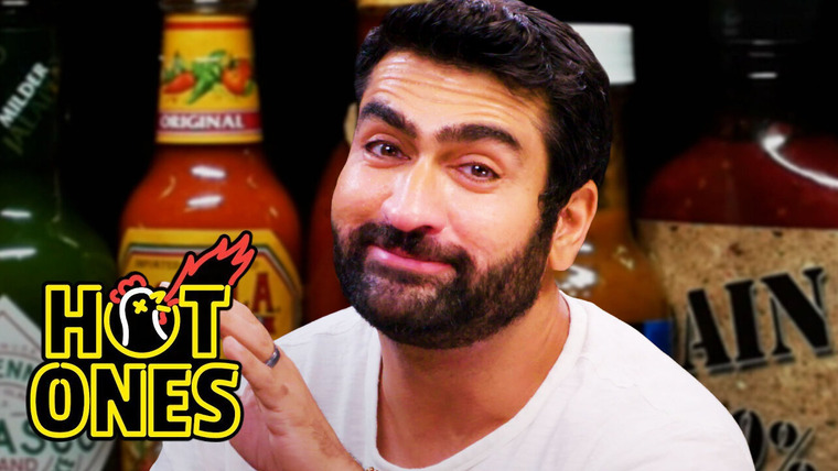Hot Ones — s09e07 — Kumail Nanjiani Sweats Intensely While Eating Spicy Wings