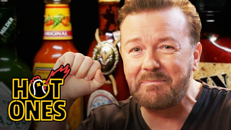 Hot Ones — s03e04 — Ricky Gervais Pits His Mild British Palate Against Spicy Wings
