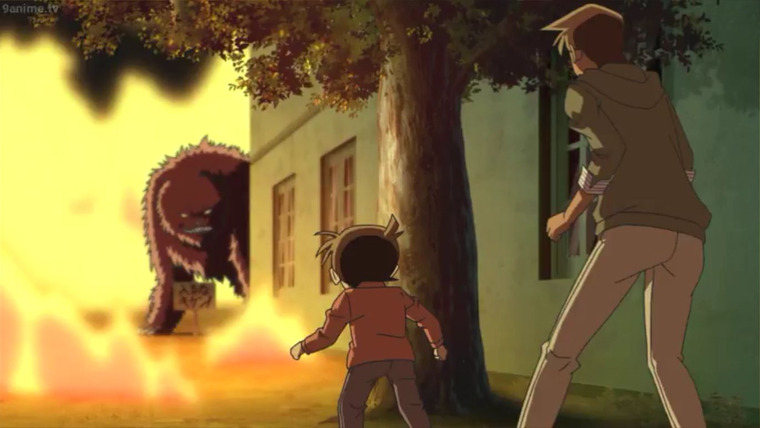 Детектив Конан — s2017e28 — Conan and Heiji's Nue Legend (Squealing)