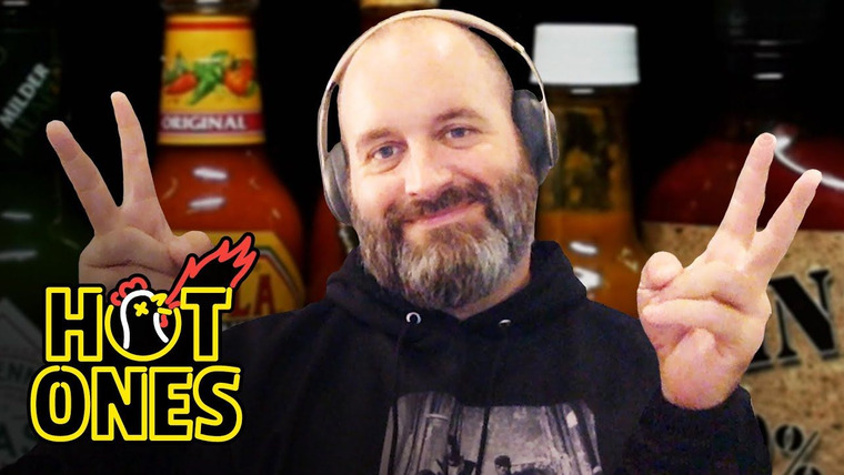 Hot Ones — s12e01 — Tom Segura Keeps It High and Tight While Eating Spicy Wings