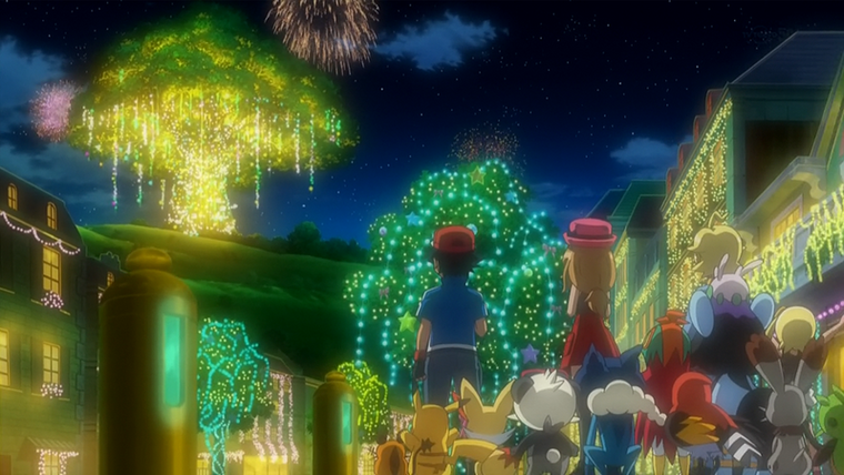Pocket Monsters — s10e59 — Satoshi and Serena's First Date!? The Tree of Promises and the Presents!!